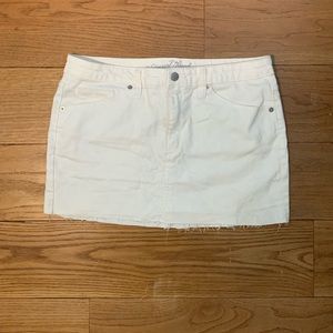 White Jean Skirt
